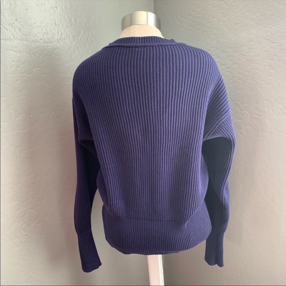 Free People Navy Blue Ribbed Sweater - Picture 4 of 6